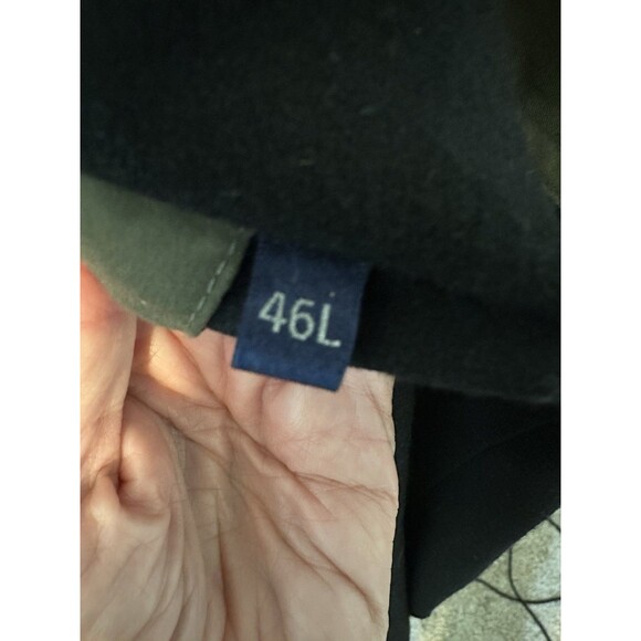 Perusal Trench Coat 46L Green Belted Classic Double Breasted Collared Wool Liner - Picture 14 of 16